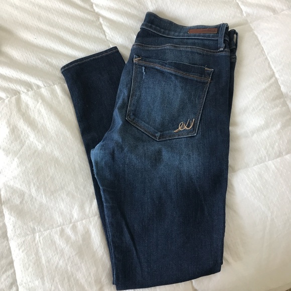 Express Blue Ripped Skinny Jeans - Picture 5 of 5